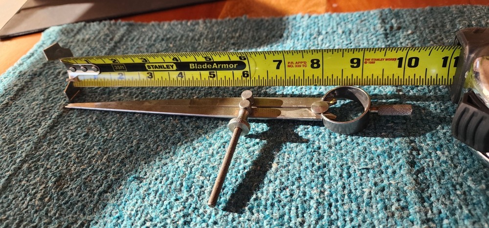 VINTAGE UNION TOOL Co. 8" SPRING COMPASS DIVIDER CALIPER! Grind Marks Used As ID