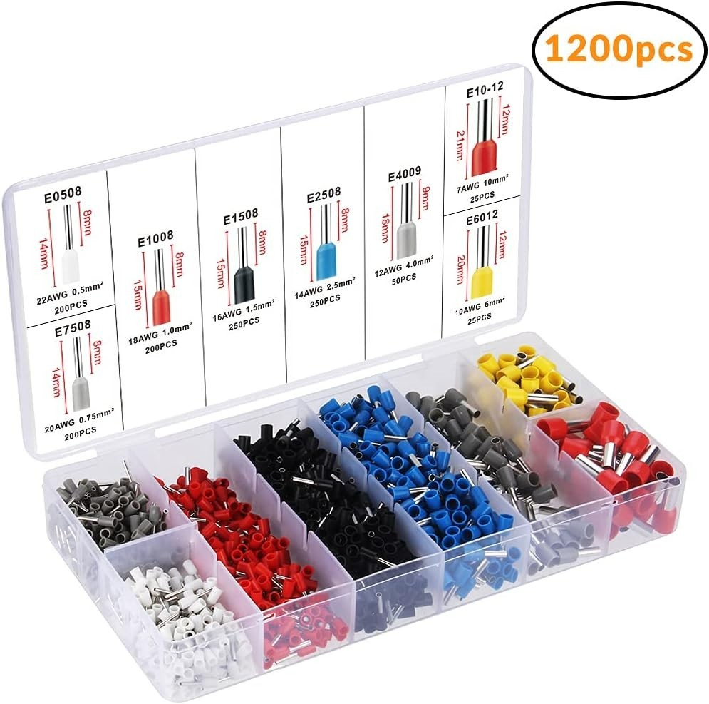 Professional Wire Crimping Tool Kit - Self-Adjustable 1200PCS Connector Set