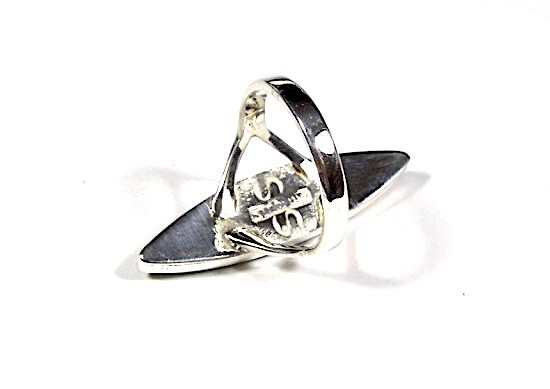Multicolor Inlay 925 Sterling Silver long Ring sz 5-9