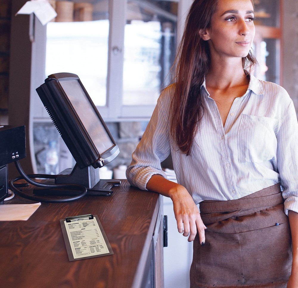 Mini Clipboards (6 Pack), Plastic, Low Profile Clips, Assorted Translucent Co...