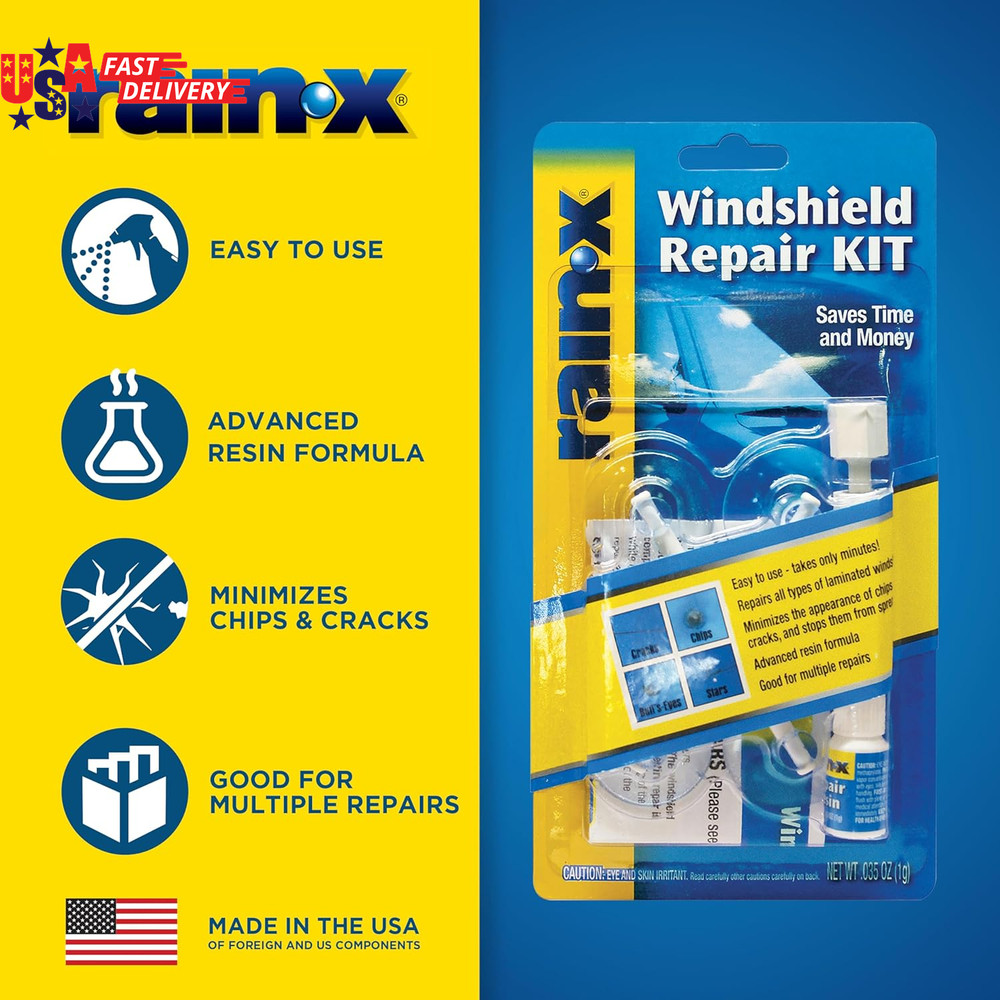 600001 Windshield Repair Kit - Quick and Easy Durable Resin Based Windshield Rep