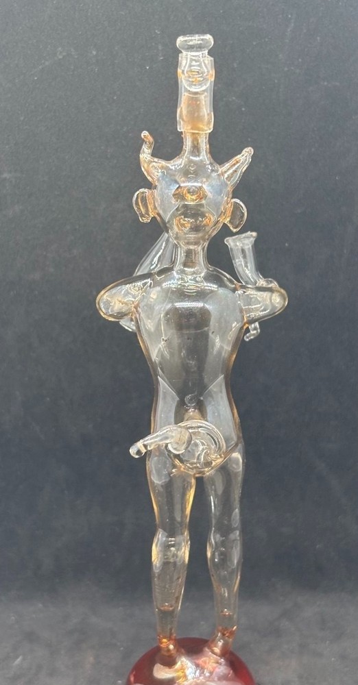 Antique glass devil