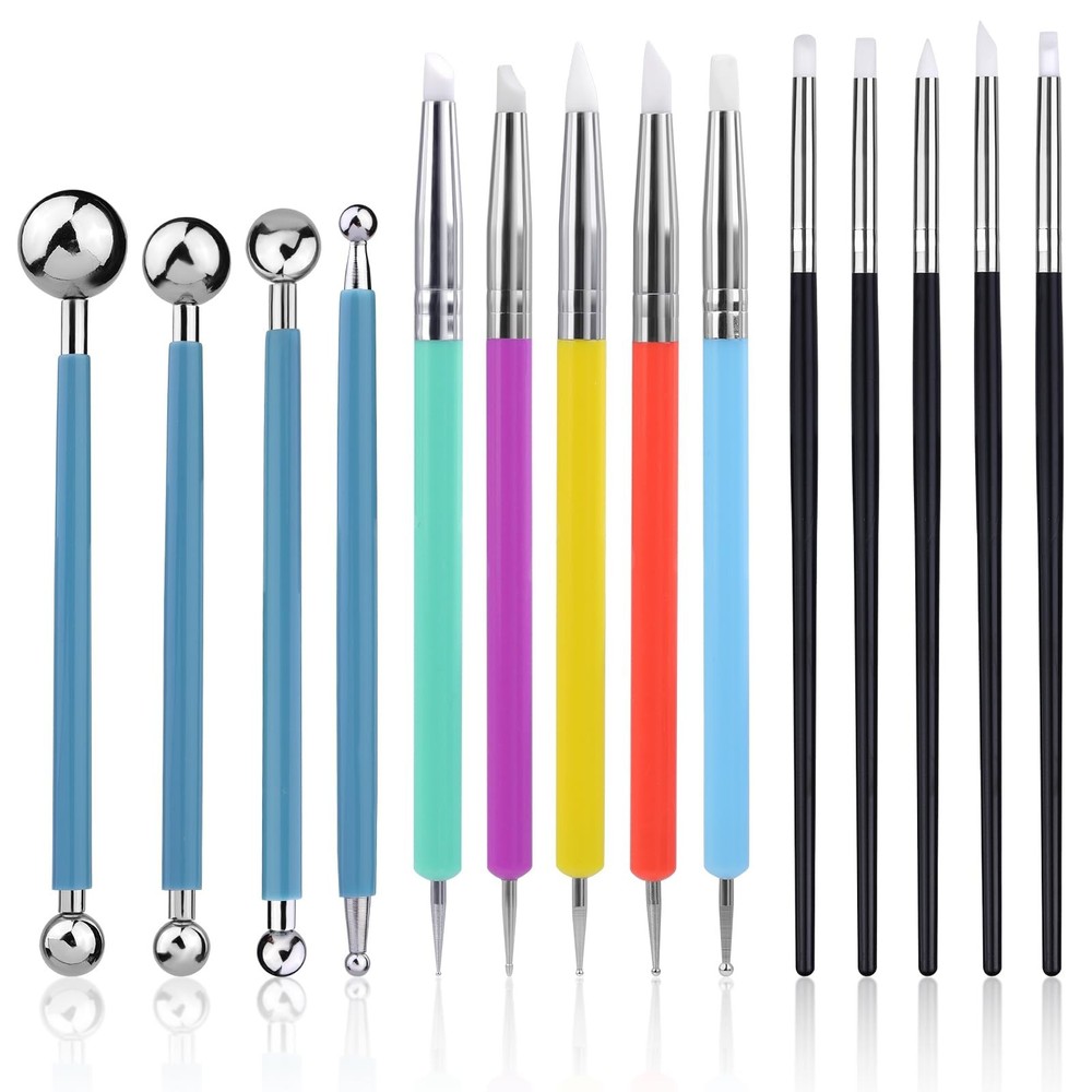 Dotting Tools, Silicone Clay Sculpting Tool, Clay Tools, Polymer Clay Tools, ...