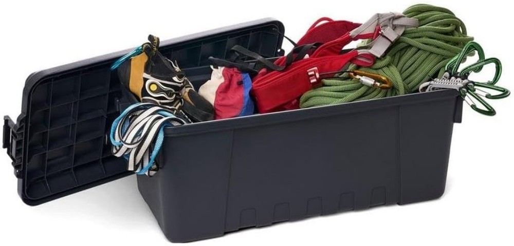 Spacious Lockable Plastic Storage Trunk - 31.6" x 23.7" for Secure Storage