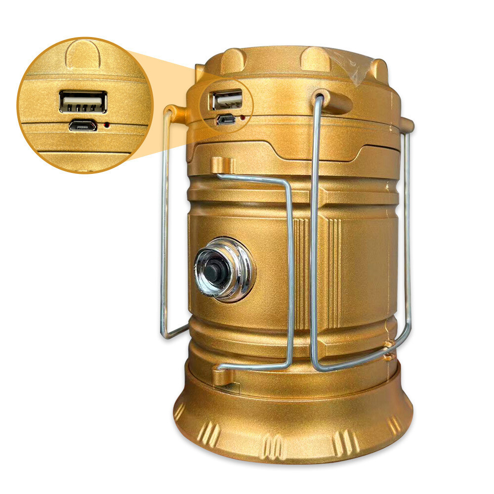 Solar Powered Camping Lantern - Portable Multi-Function LED Light 5800 Model