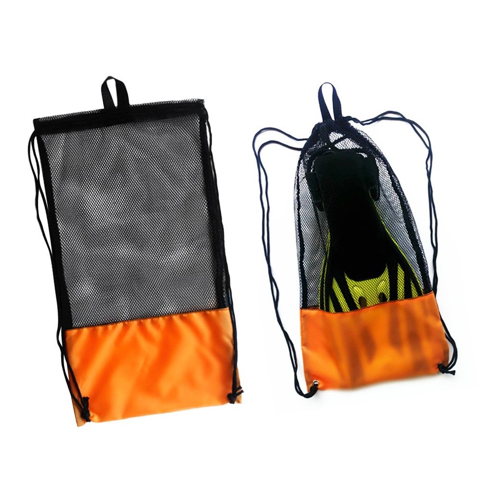 Mesh Drawstring Bag with Shoulder Strap for Scuba Diving