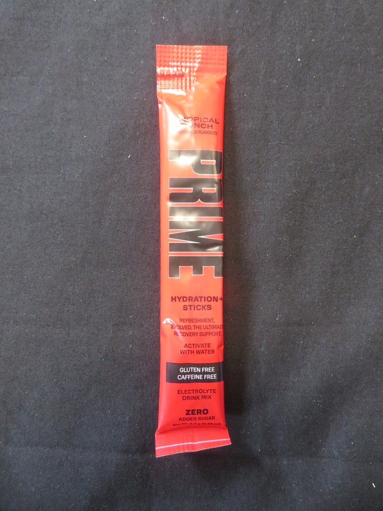 Prime Blue Raspberry Topical Punch 6 Hydration+ Sticks Packets Zero Sugar Added