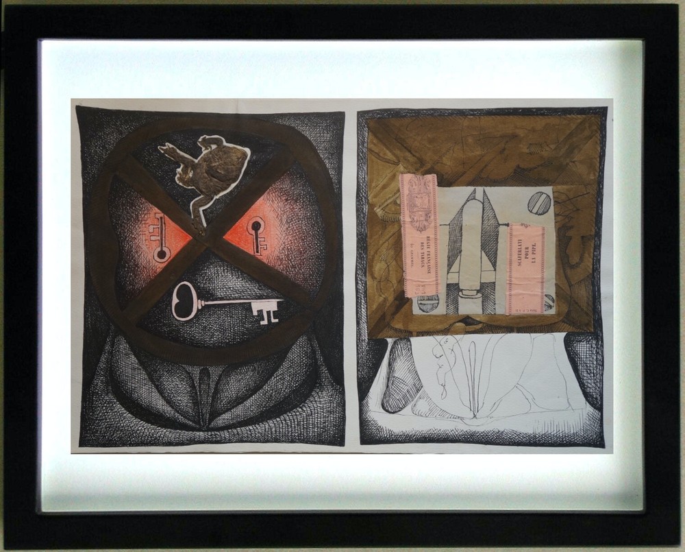Mixed Technique Composition by Claude Lagouche (1943-2020)