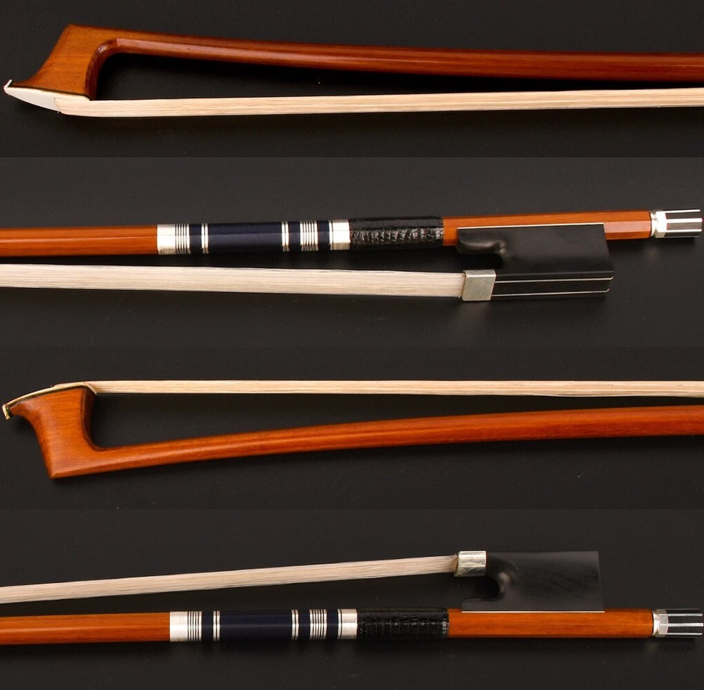 Pro Master Pernambuco Violin Bow 4/4 Special Ebony No eye Frog Silver Part Stiff