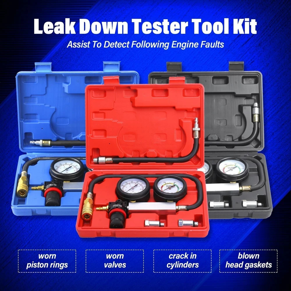 TU-21Cylinder Leak Down Tester Kit, Automotive Engine Compression Leakage Test