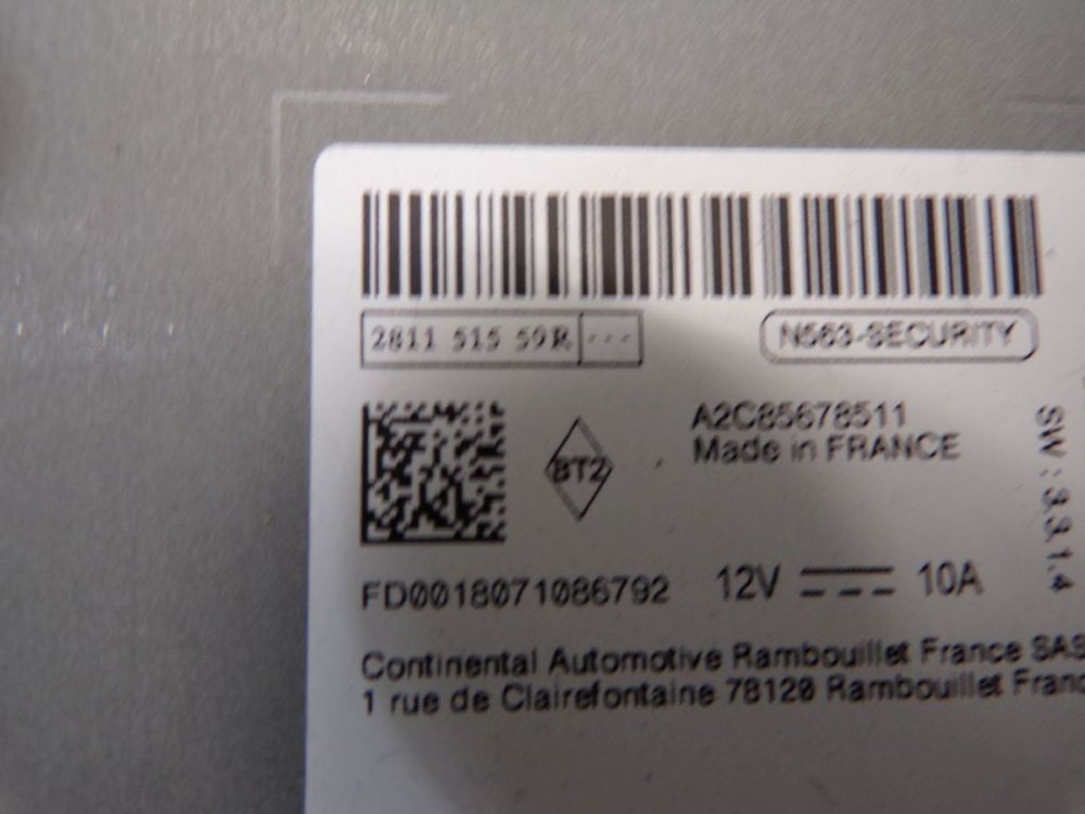 Radio/Navigation Combination Code Not Available! Suitable for Renault Zoe