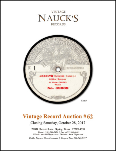Vintage Record Auction Catalog (Latest or Current Issue)