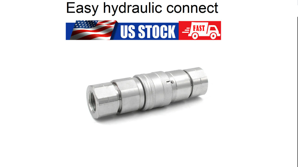 3/4 NPT Flat Face Hydraulic Quick Connect Coupler Coupling Skid Steer