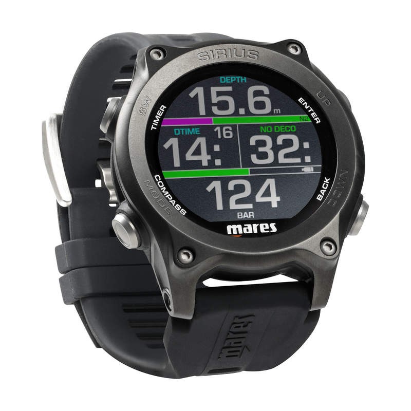 Mares Dive Computer Sirius Black/Black - Wrist Dive Computer(414145BKBK)