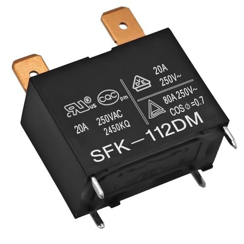 SFK-112DM Relay (Pack of 4) - 12VDC 20A 250VAC 4Pins Air Conditioner Water