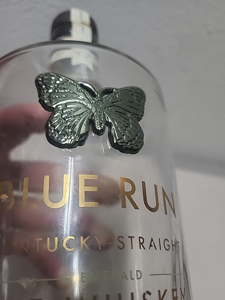 Blue Run Bourbon RYE Emerald Bottle - Empty Unrinsed - 750 ml