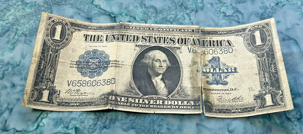 1923 $1 Silver Certificate Large Note Blue Seal