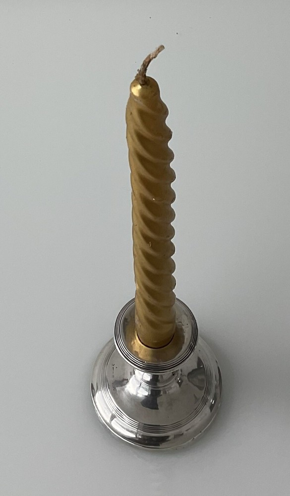 Antique Silver Candle Holder