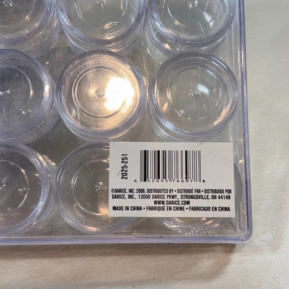 Darice 25 Piece Bead Craft Storage System Storage Boxes & Covered Tray