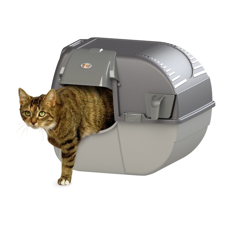 Self Cleaning Cat Litter Box Automatic Odor Control Easy Fill Regular Size New