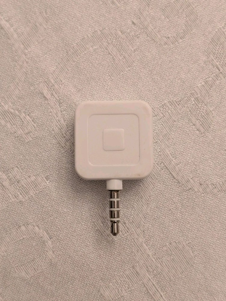 Square Credit Debit Card Reader 3.5mm Headphone Aux Jack White iPhone Android