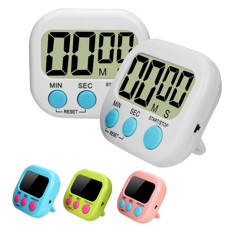 Large LCD Digital Kitchen Cooking Timer Count Down Up Clock Loud Alarm Magnetic