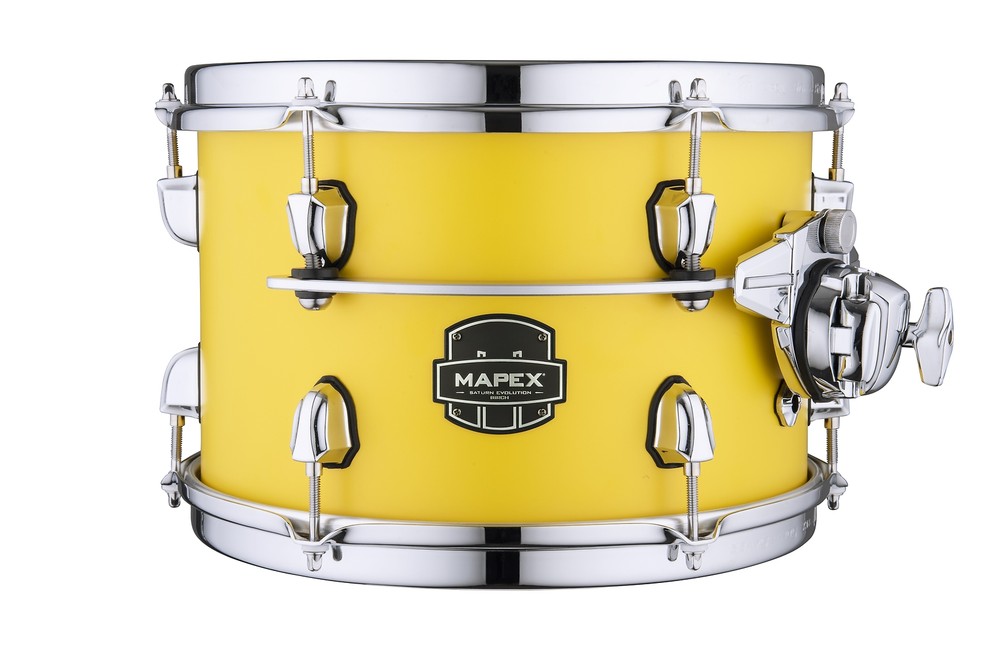 Mapex Saturn Evolution 12x8" Tuscan Yellow Lacquer Drum Rack Tom | Birch-Walnut