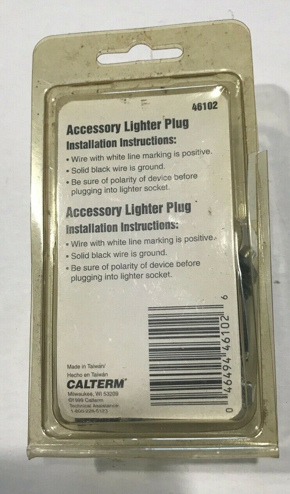 12 Volt Cigarette Lighter Power Plug Calterm 46102