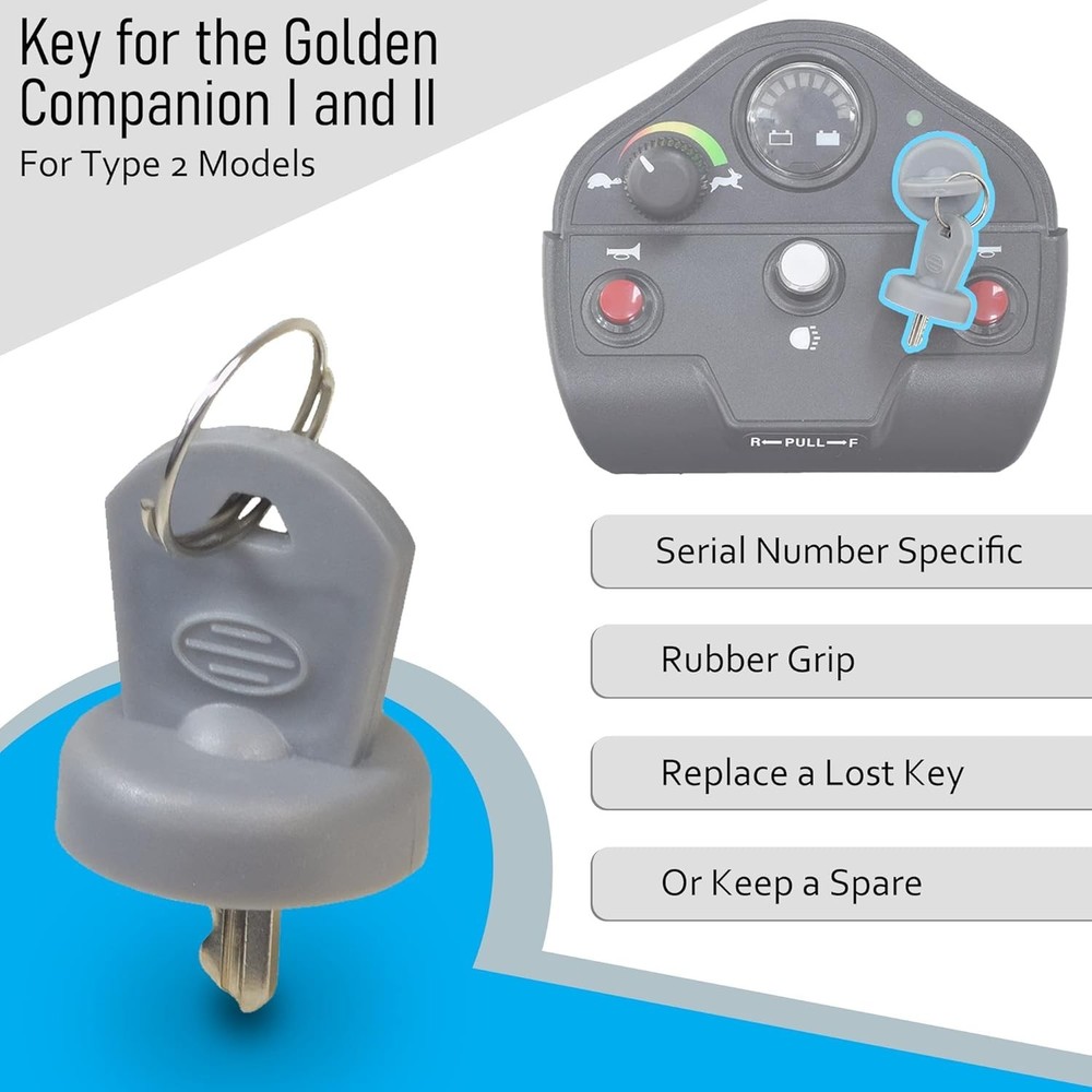 OEM Replacement Key for Golden Technologies Mobility Scooters - Secure Your Ride