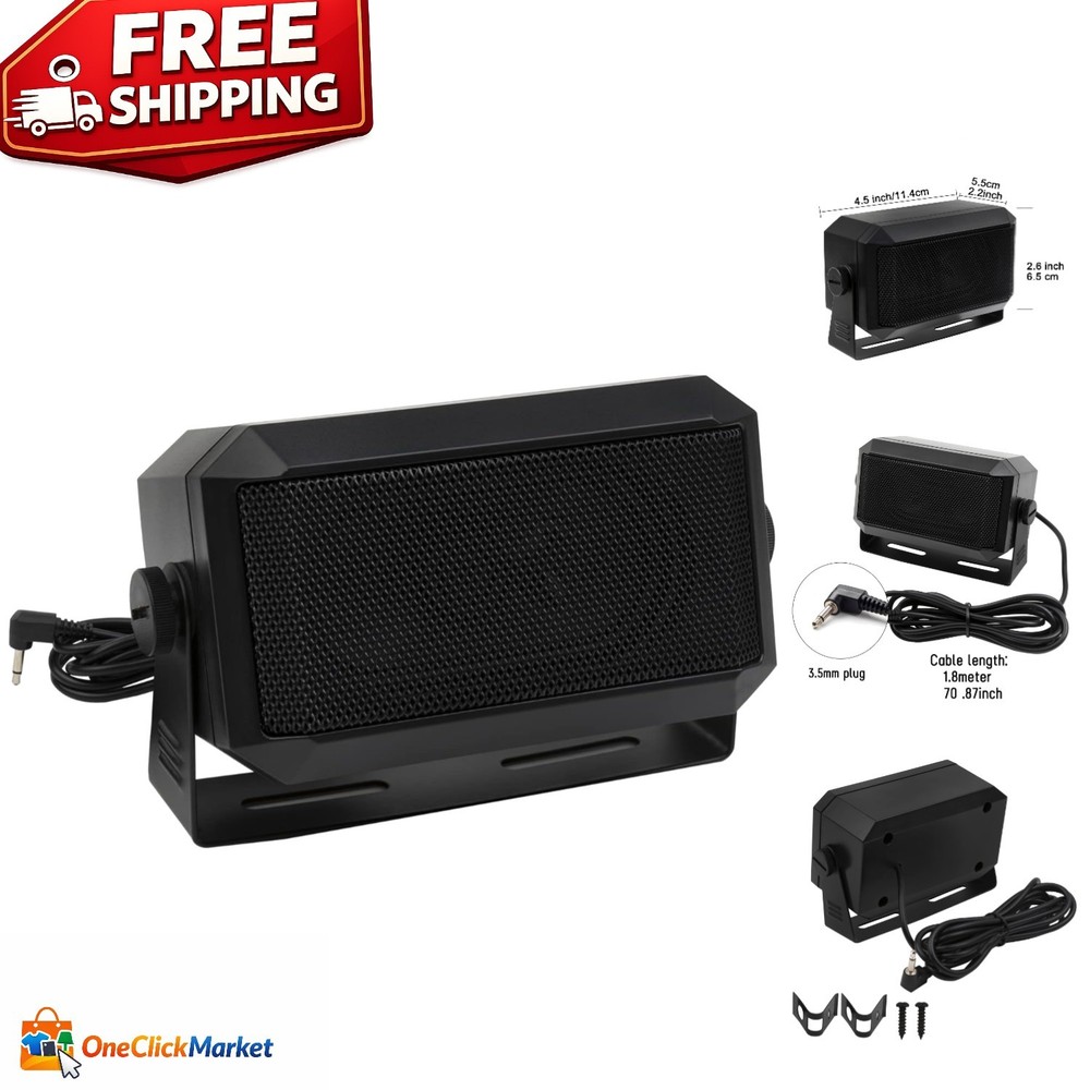 Dynamic 5W External Speaker for Emergency Response & Event Coordination - Black