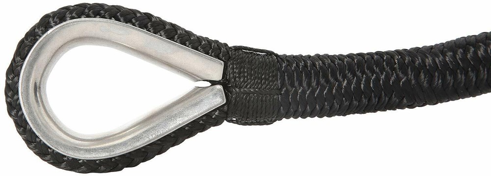 NovelBee 1/2"X 150' Double Braid Nylon Anchor Line with Stainless Thimble