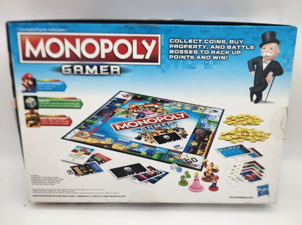 2017 HASBRO NINTENDO MONOPOLY GAMER GAME MARIO BROS. EDITION (COMPLETE)