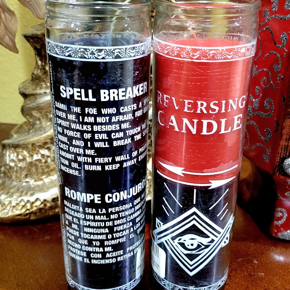 Candle Double Action Reversible red & black and Spell Breaker candle bundle pack