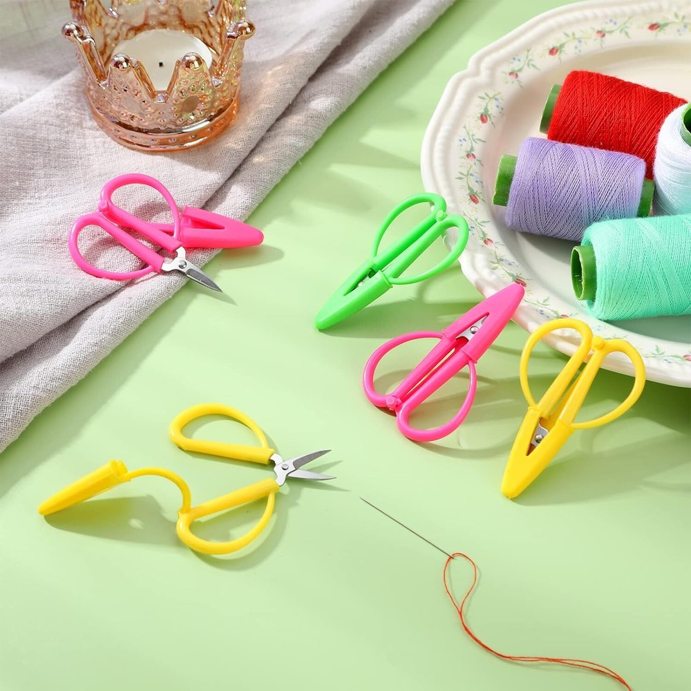 Mini Scissors Thread Tiny Colorful Travel Back to Assorted