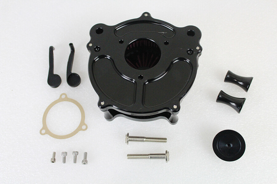 Exposed Filter Air Cleaner Kit Black fits Harley Davidson