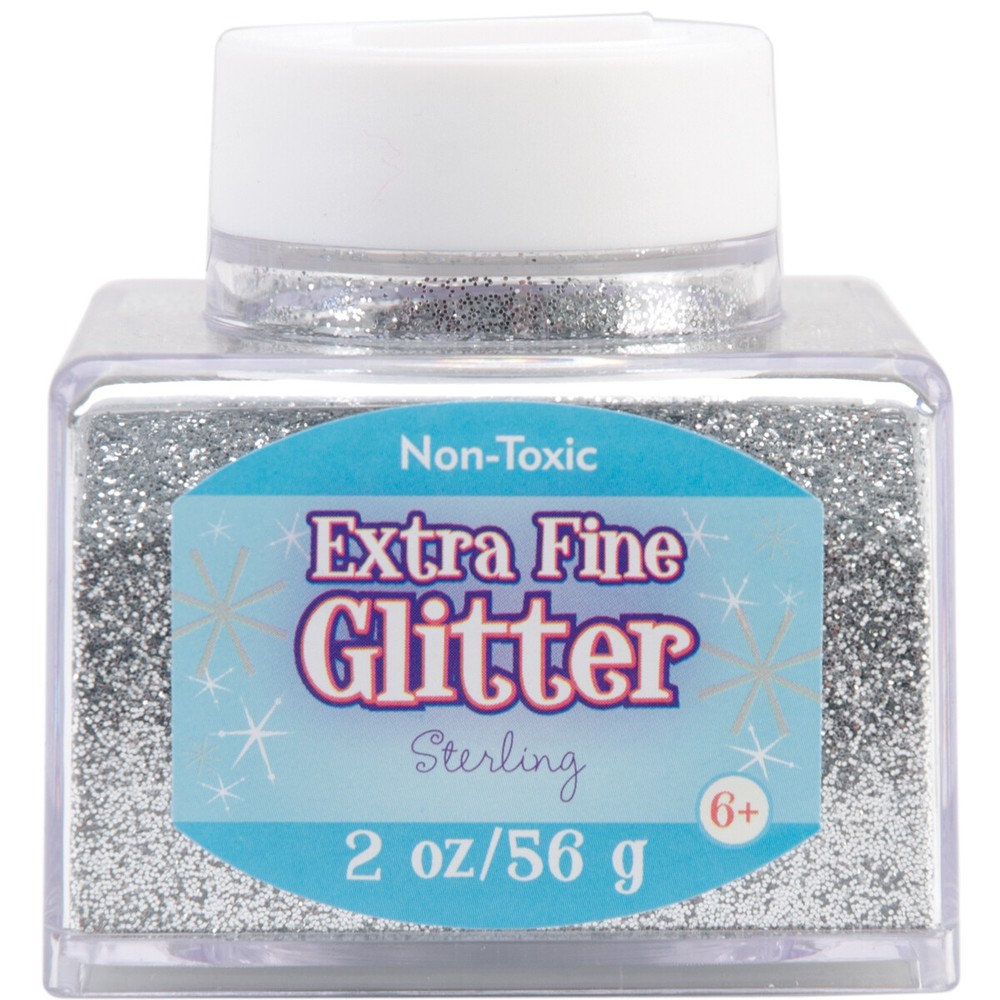Extra Fine Glitter 2oz Silver