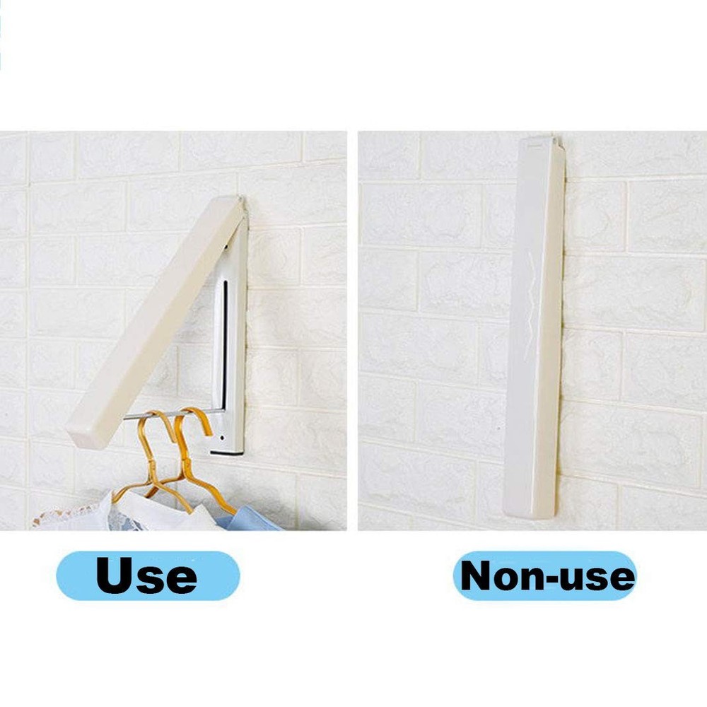 Wall Mounted Clothes Drying Rack, Folding Wall Mount Clothes Hanger Stainless...