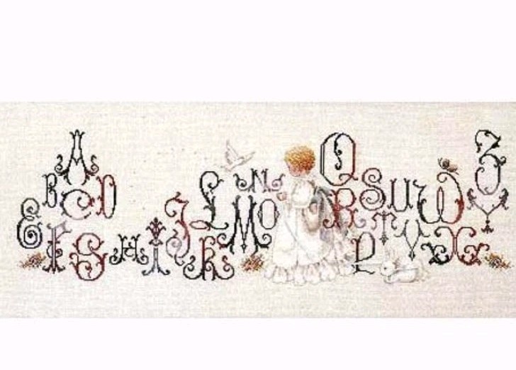 Enchanted Alphabet Unfinished Needlepoint Lavendar & Lace Project