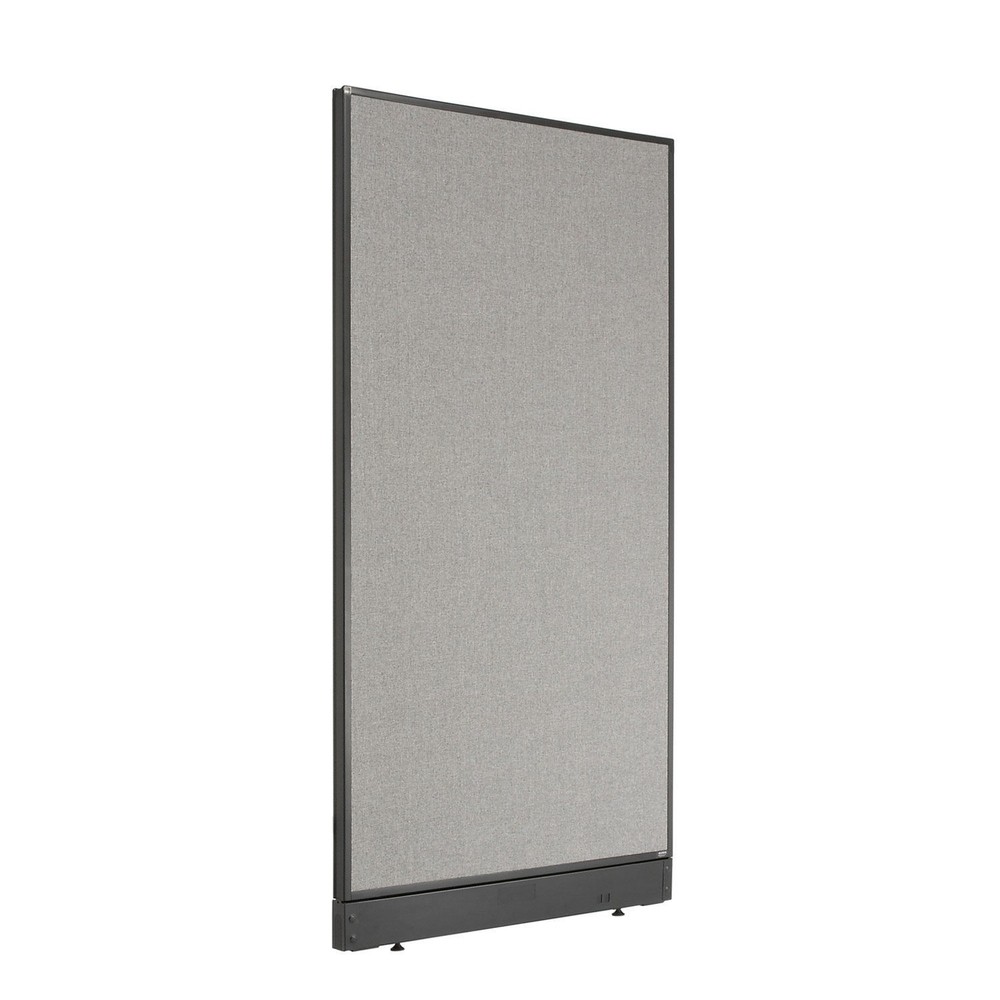 36-1/4"W x 64"H Non-Electric Office Partition Panel with Raceway Gray
