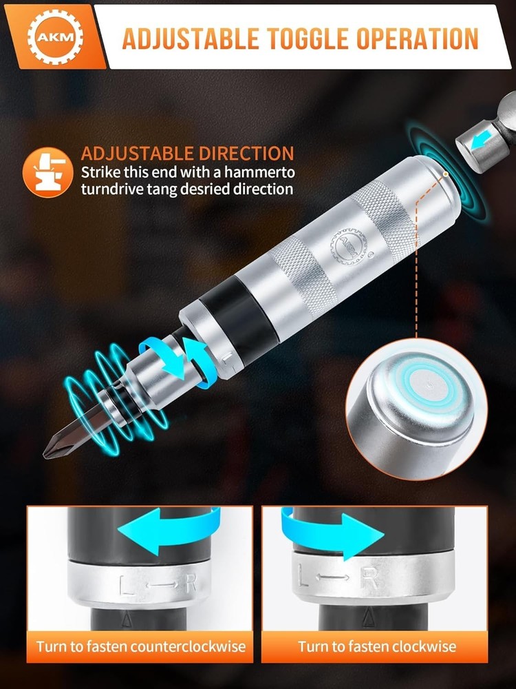 12-Piece Impact Driver Set with Adaptable Screw Extractors - Home & Auto Use