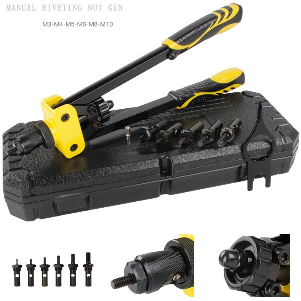 14" Rivet Gun Kit Rivnut Thread Setting Tool Nut Setter NutSert Metric Riveting