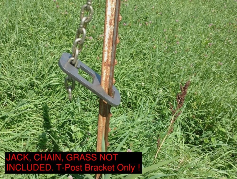 T POST PULLER - HEAVY DUTY 3/8" - PLATE ONLY - USE WITH CHAIN / JACK / TRACTOR