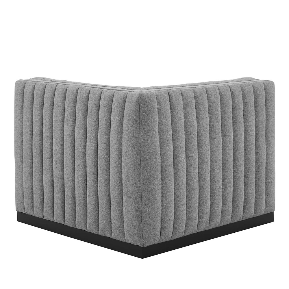 Modway Channel Tufted Upholstered Fabric Left Corner Chair
