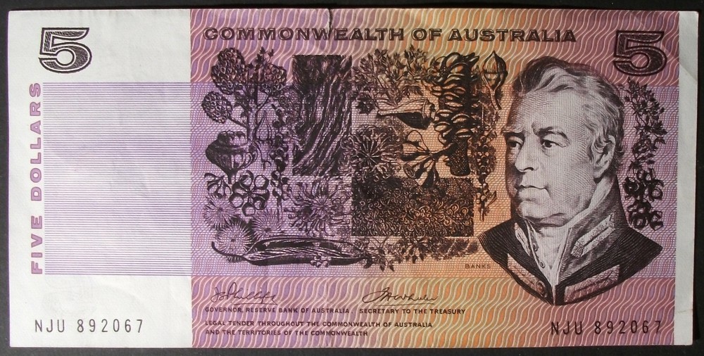 Australia P39c 5 Dollars VF