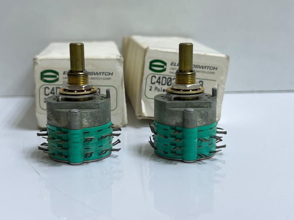 (LOT 2 PCS) ELECTROSWITCH C4D0212N-A ROTARY SWITCH