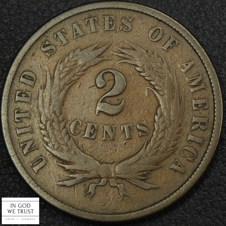 1867 Copper Two Cent Piece 2C