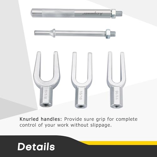 Pickle Fork Ball Joint Separator Set | 5PCS Pickle Fork Tool Set, Ball Black