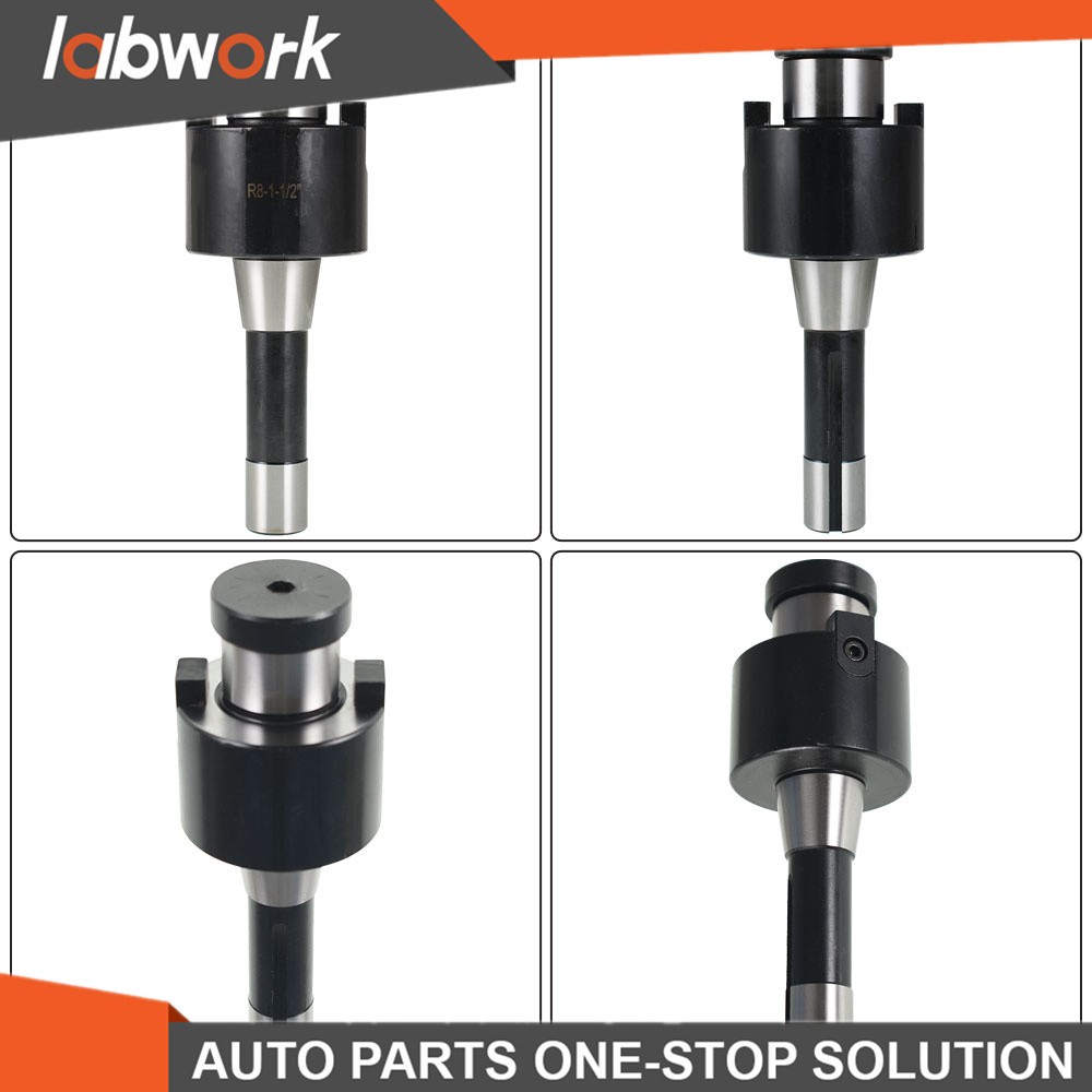 Labwork 1-1/2" R8 Shank Shell Milling Arbor Adapter Holder