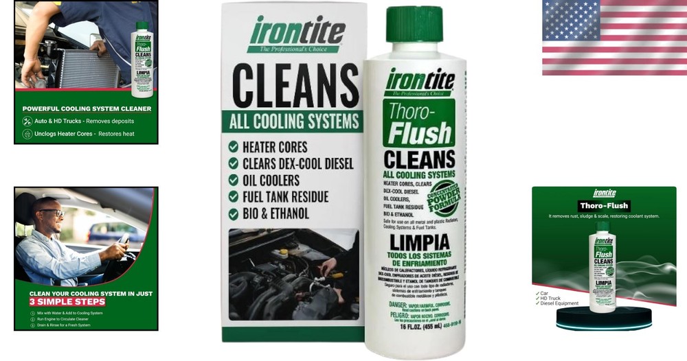 Thoro-Flush Coolant System Cleaner - 16oz Powder for Optimal Engine Performance