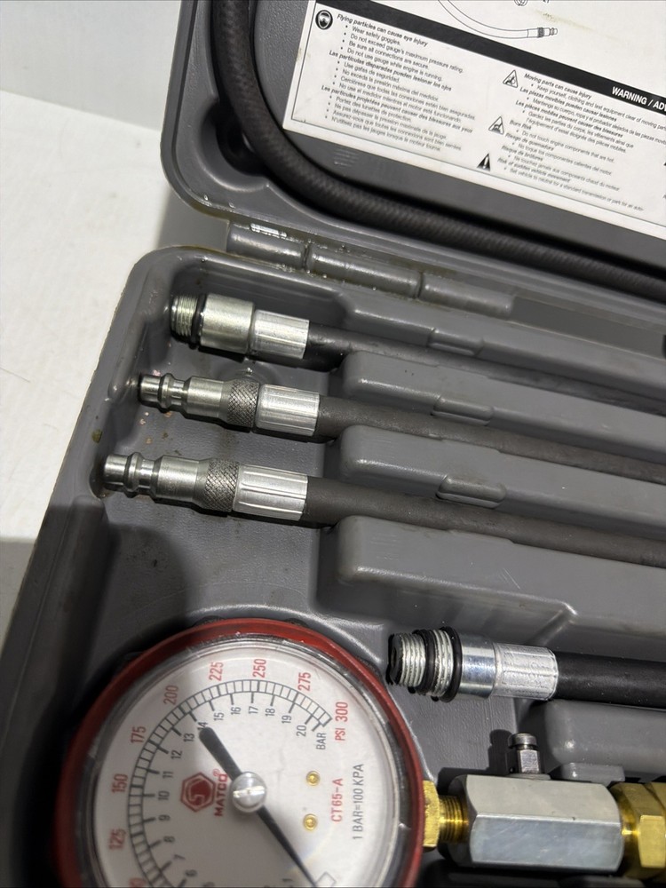 Matco Tools Master Compression Gauge Test Set in Original Case CT166AK